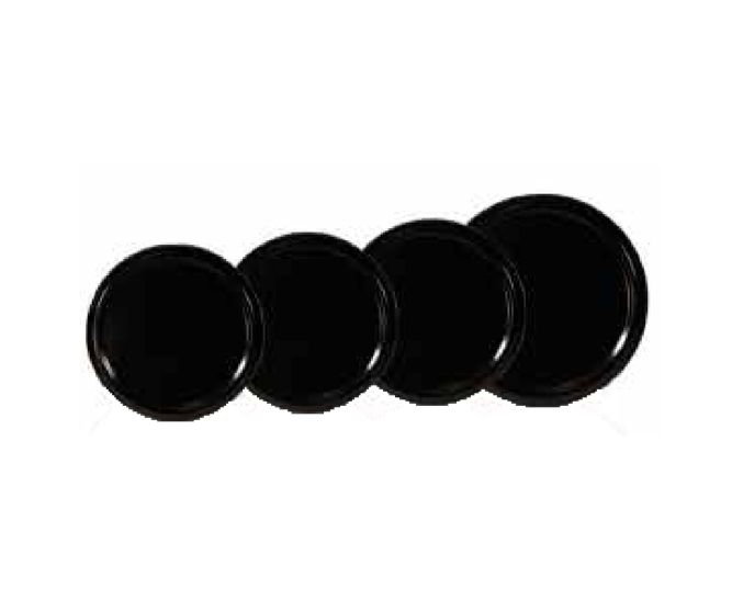 Black Jar Lids - 12 pack