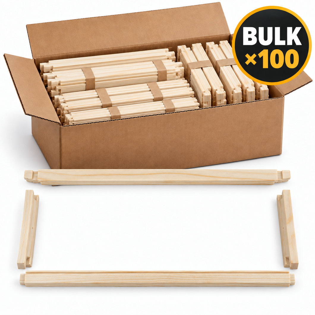 100x Medium Wood Frame for Plastic Foundation