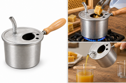 Small Double-Wall Beeswax Melting Pot – Bain-Marie Style