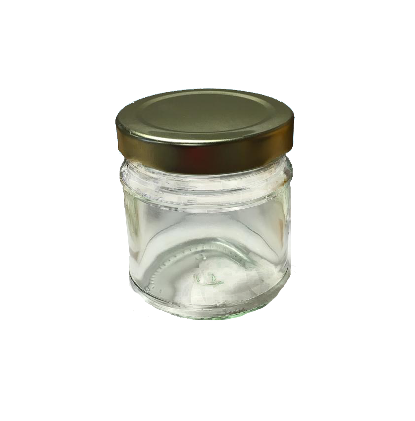 Plain Honey Jar 130 g (100 ml) with Gold Lid - case of 12