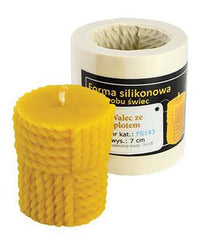 Cylinder with Weave Candle Mold